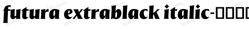 futura extrablack italic字体转换